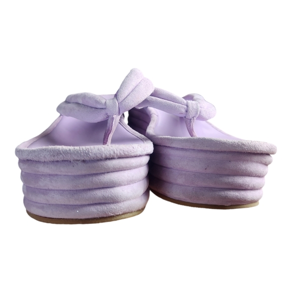 Veronica Beard Geno Lavender Suede Platform Sandals 90's Inspired Wedge Sz 10.5 - Picture 5 of 9